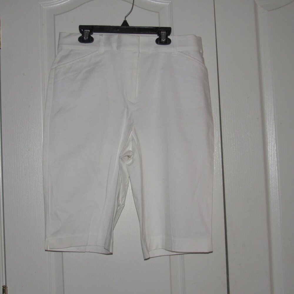 Kim Rogers Women's White Bermuda Shorts